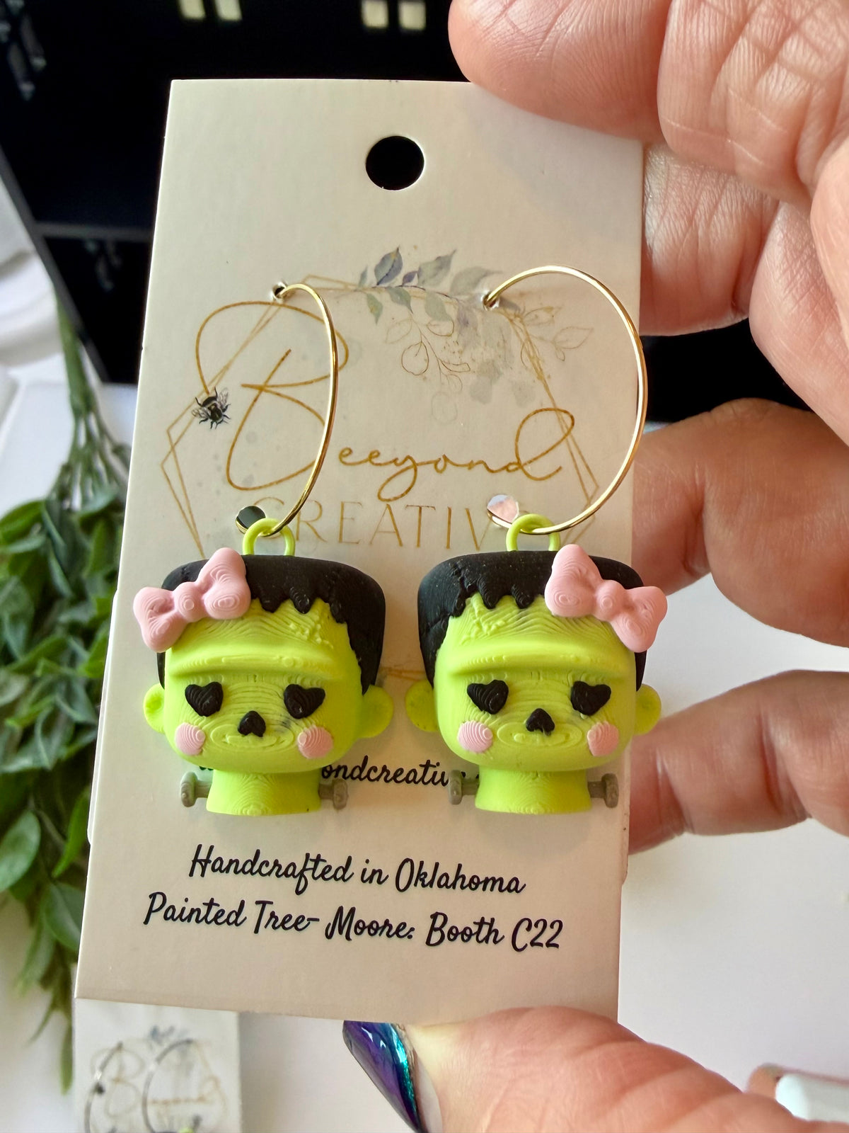 Frankenstein Earrings- 3D Printed