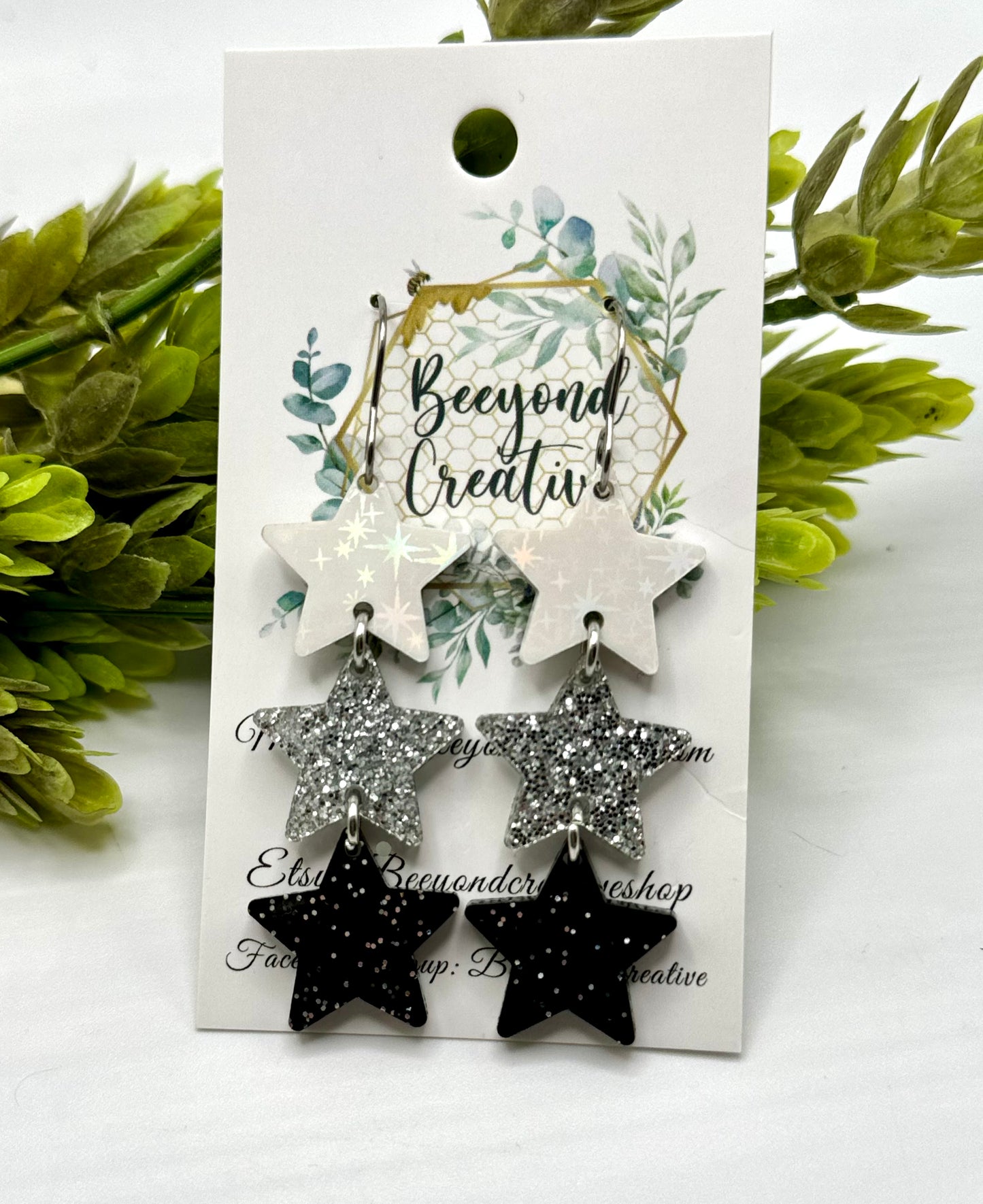 Midnight Sparkle Star Earrings