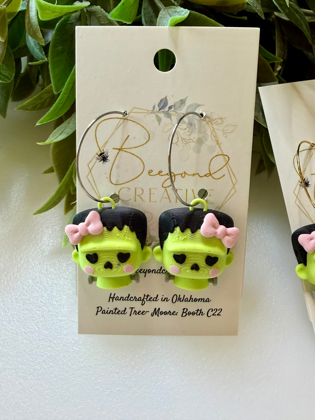 Frankenstein Earrings- 3D Printed