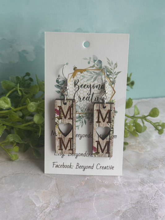 Wood Mom Earrings