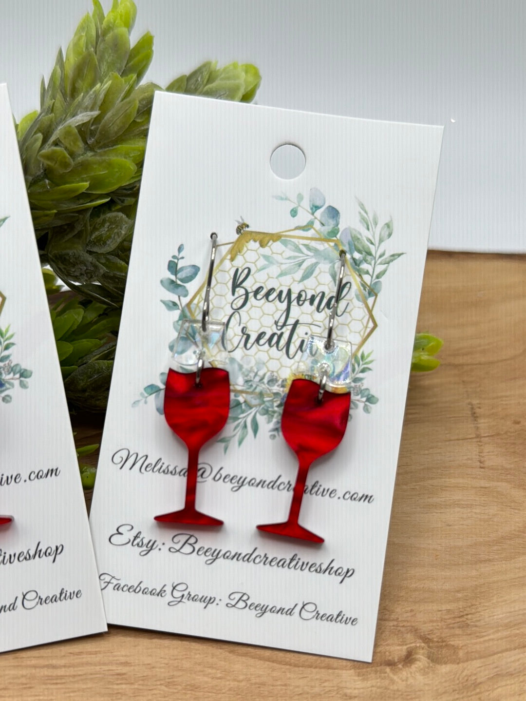 Wine Glass Earrings