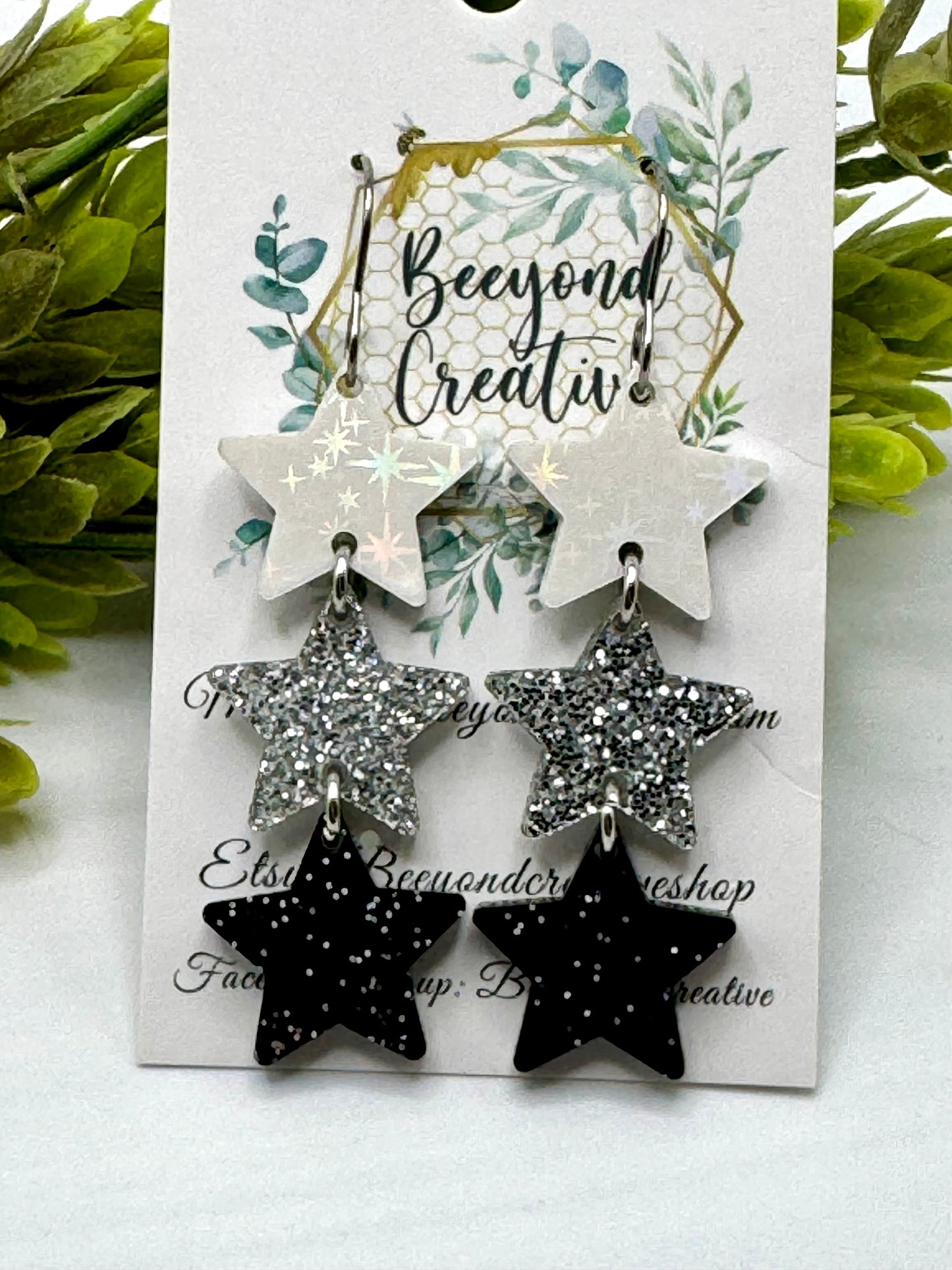 Midnight Sparkle Star Earrings