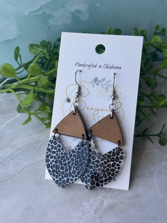 Acrylic and Wood Earrings