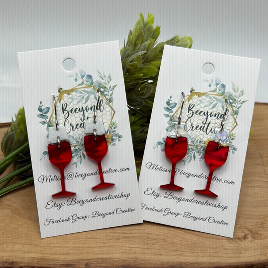 Wine Glass Earrings