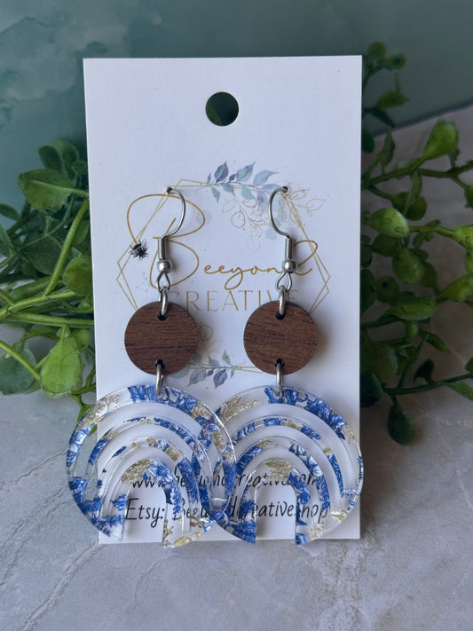 Acrylic and Wood Earrings